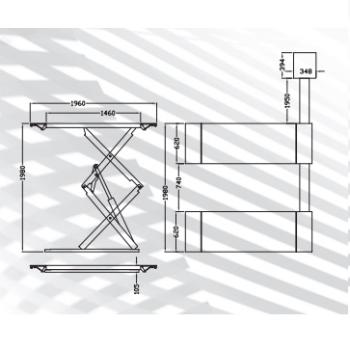 Preview: Fasep Doppelscherenhebebühne UFZ26 3500 Kg P311.001
